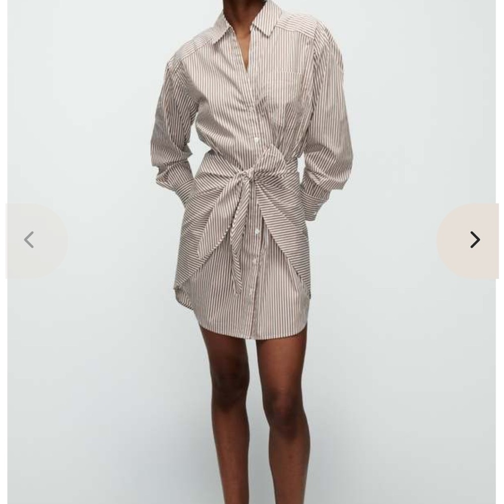 Veronica Beard Striped Long Sleeve Dress